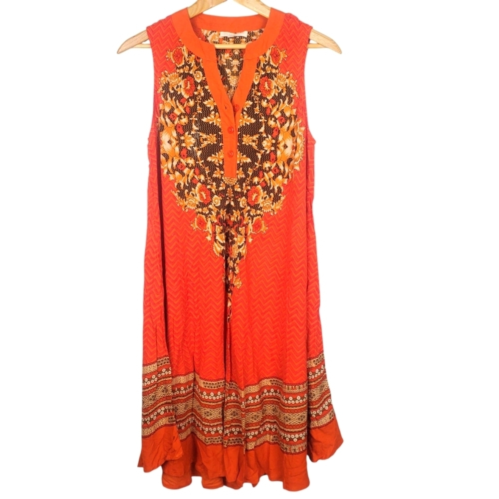 Flint & Moss Orange Sleeveless Maxi Dress. SP. #295